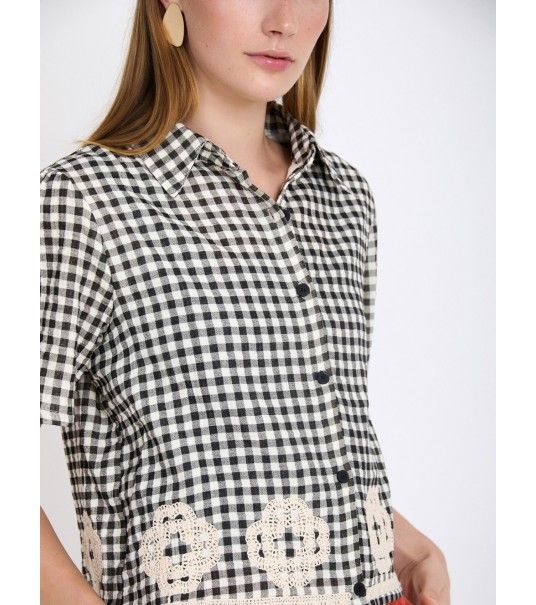 Camisa Vichy Bordada 2