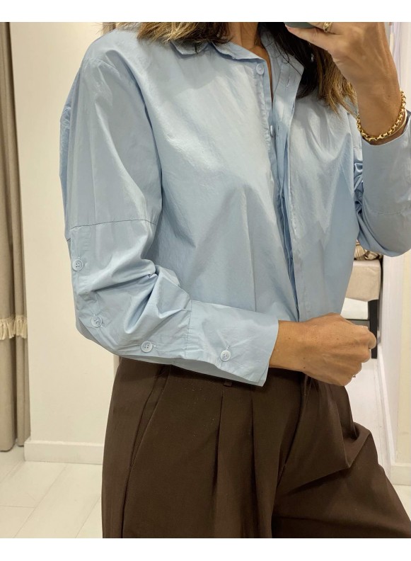 Camisa botones azul